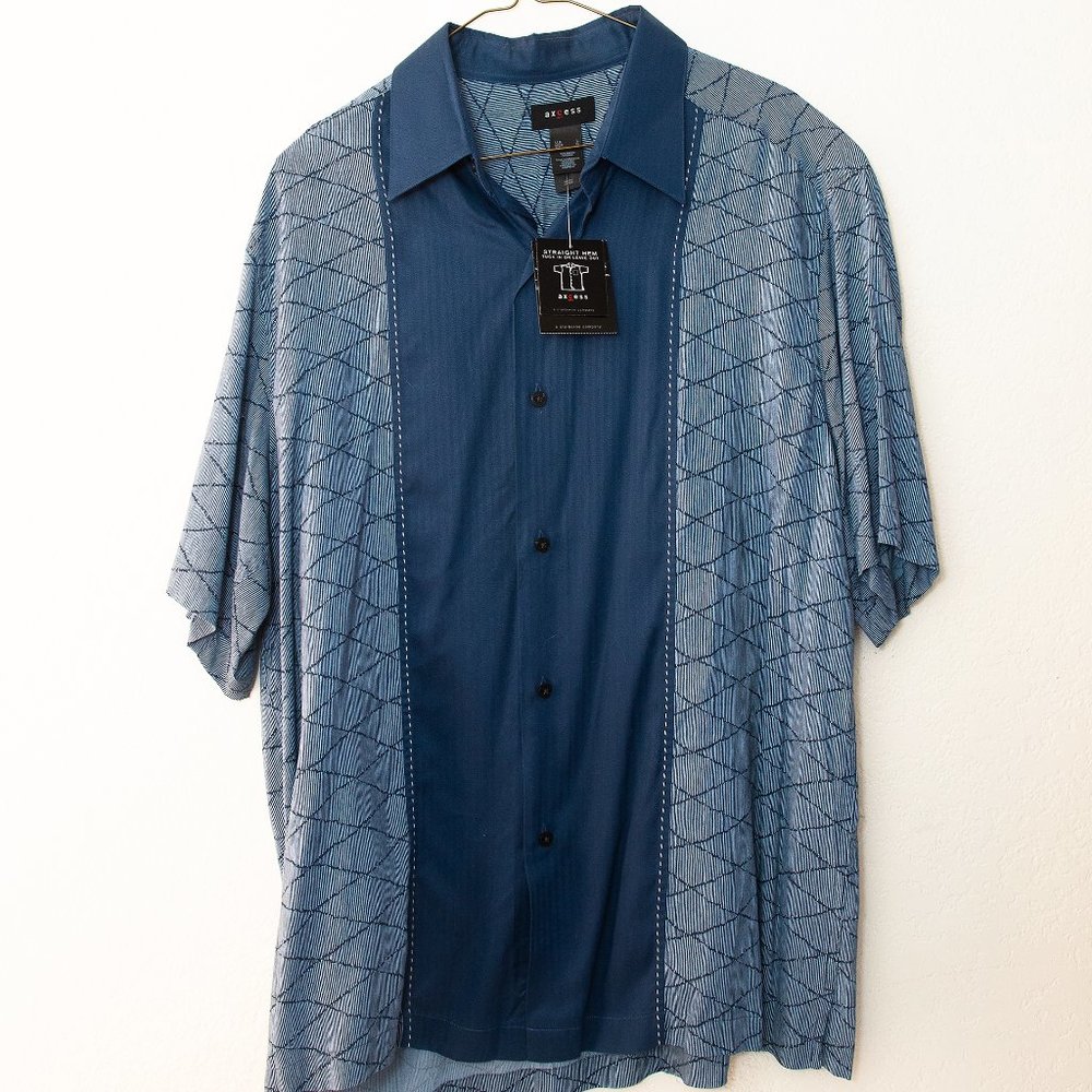 Axcess men's shirt blue sz L NWT